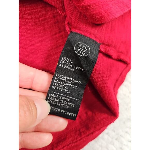 Buffalo David Bitton Shirt Mens 2X Red Short Sleeve Crew Neck - Picture 5 of 7